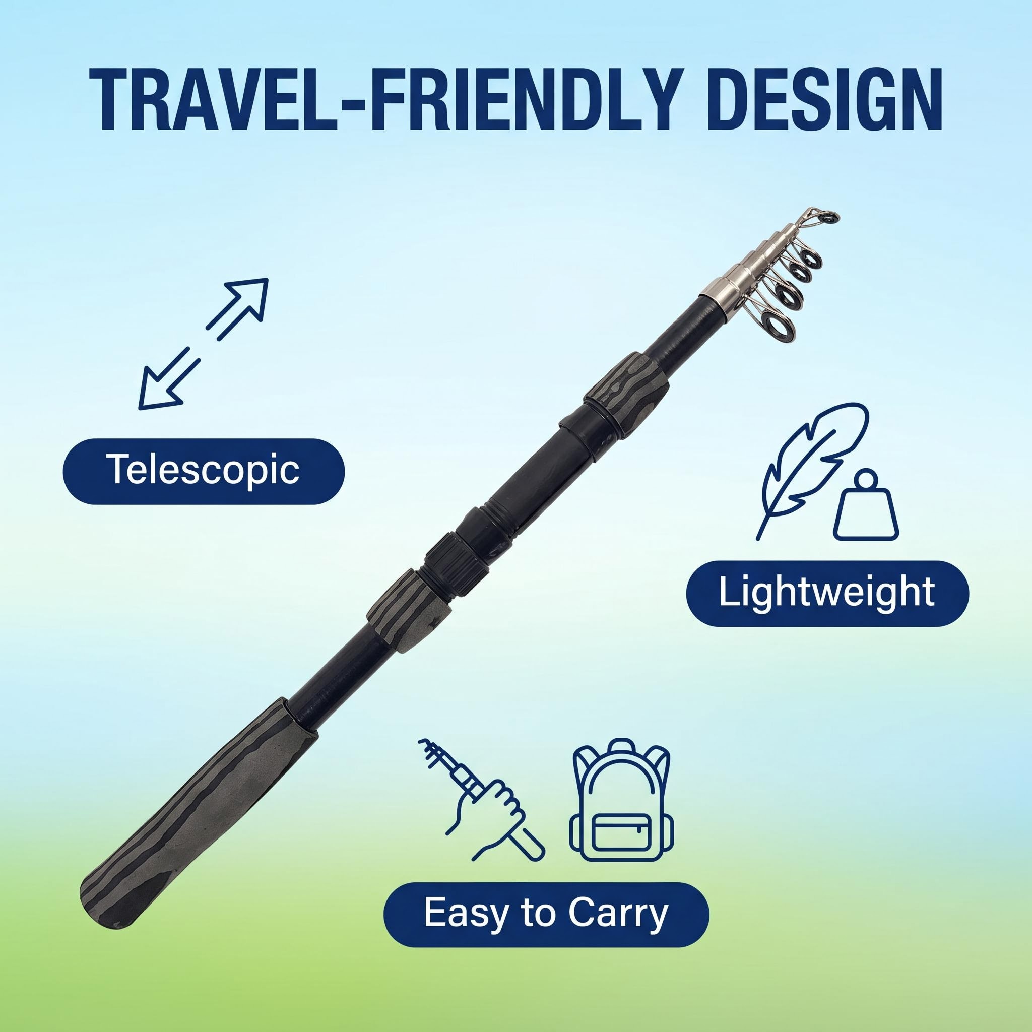 Tragbares Teleskop-Angelruten- – Fishing Rod Combo Bewertung und Preis